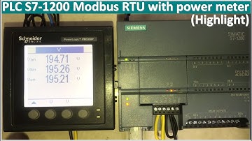 PLC S7-1200 Modbus RTU communication with Schneider power meter