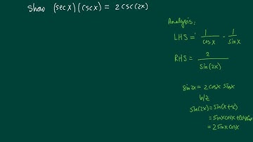 *How to Do Trig Proof: csc(x) and sec(x) functions
