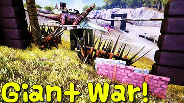 ARK:Survival Evolved Xbox One - GIANT WAR! ( Biggest Raid Ever ) [ 40 ]