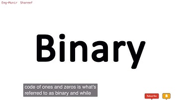 Why do computers use1010101100),Binary.Once in zeros (easy)billions of transistors  Eng-MunirShareef