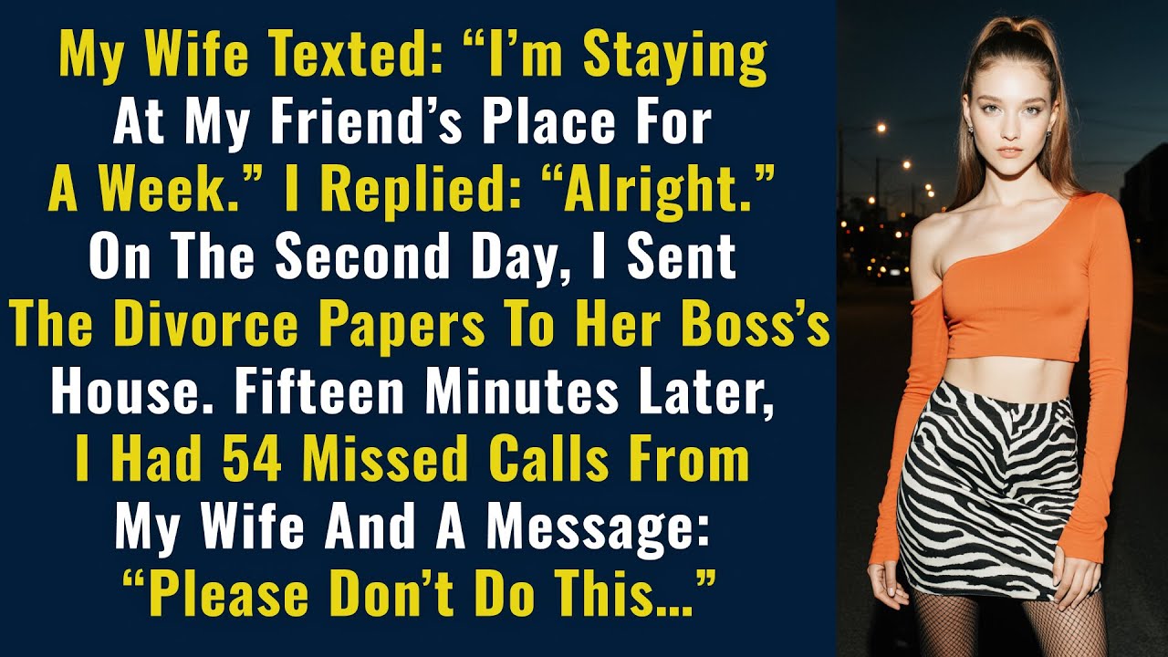 My Wife Texted: “I’m Staying At My Friend’s Place For A Week.” I Replied: “Alright...