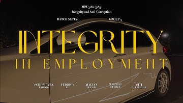 MPU3182/3183 INTEGRITY AND ANTI-CORRUPTION: PSA VIDEO