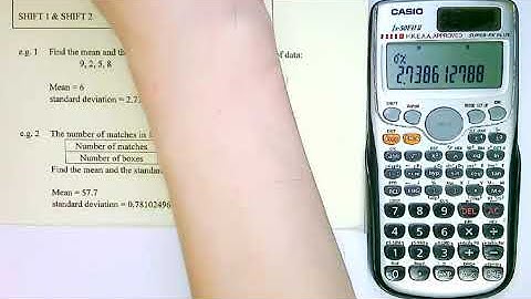 Dispersion 5 Use Calculator to find Mean & Standard Deviation