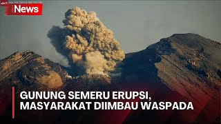 Penampakan Gunung Semeru Meletus, Muntahkan Abu Vulkanik hingga Ketinggian 1.000 Meter
