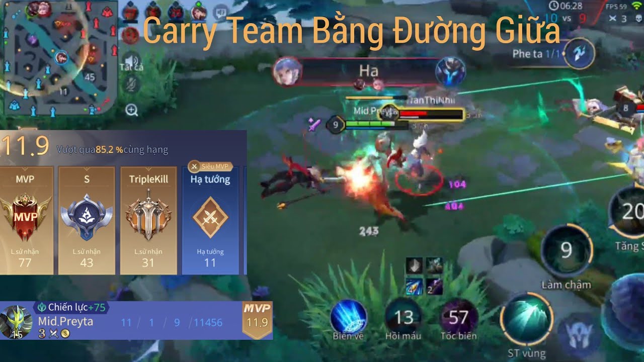 [One Champ Preyta] Carry Team Bằng Vị Trí Đường Giữa, KDA 11-1-9 - YouTube
