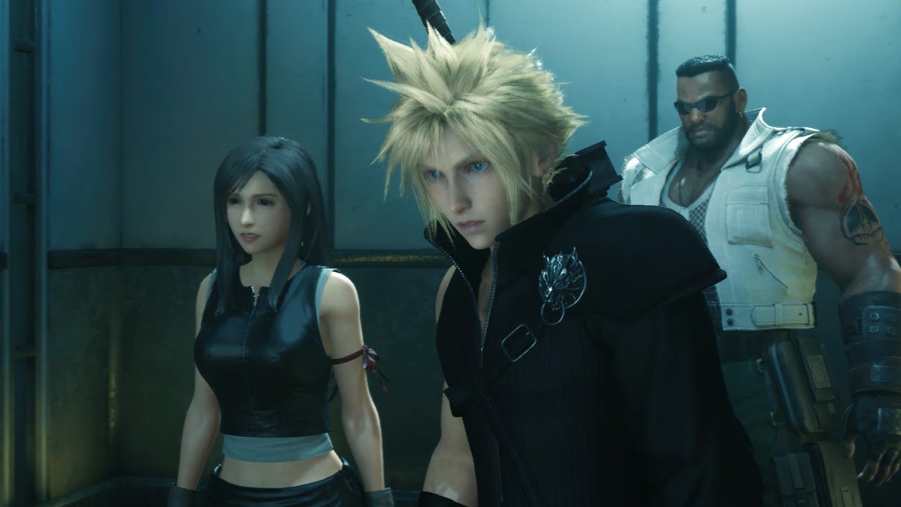 Cloud and Tifa with advent children attires - Final Fantasy VII