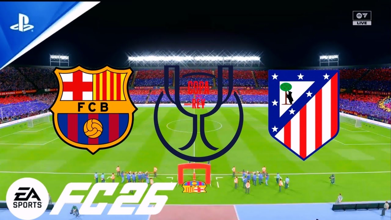 Barcelona vs Atlético de Madrid copa del Rey FC 26 - YouTube