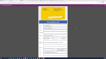 AI Builder Business Card Reader