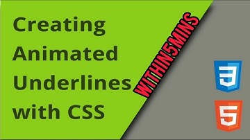 Learn Underline Animation in 5 mins with the help of HTML and CSS Only