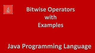 Bitwise operators || Example