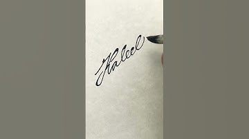 ASMR | SATISFYING Writing in Cursive | Name: Kaleel 🪷 #asmr #satisfyingvideo #satisfying #new