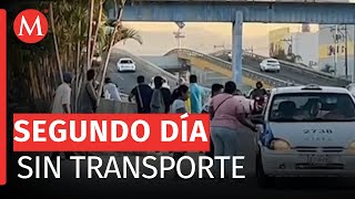 Por segundo día, crimen organizado paraliza el transporte público en Acapulco