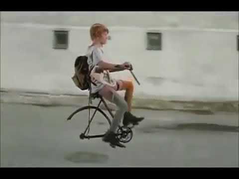 Pippi Langstrumpf -  Fahrradszene - Fahrrad ohne Räder