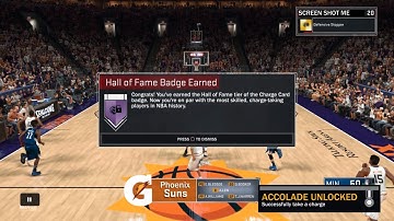 NBA 2K17 HOW TO GET CHARGE CARD IN ONE GAME !!! EASIEST BADGE IN THE GAME