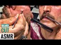 ASMR BEARD CUT and Cheek feather pulling • Mustache growth and grooming
