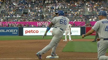 LAD@SD: Puig triples in Gonzalez, scores on error