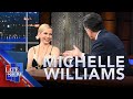 Dying For Sex Star Michelle Williams Goes Poem For Poem With Stephen Colbert Dying For Sex Star Michelle Williams Goes Poem For Poem With Stephen Colbert