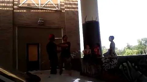 Fight under the court street bridge