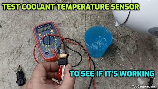 How To Test Coolant Temperature Sensor By Putting It In Hot Water To Check If It Is Bad