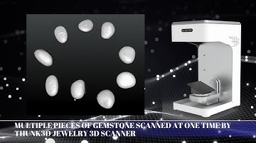 multiple pieces gemstone scan in one time by Thunk3d jewelry 3d scanner