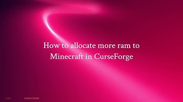 How to allocate more ram to Minecraft in CurseForge!