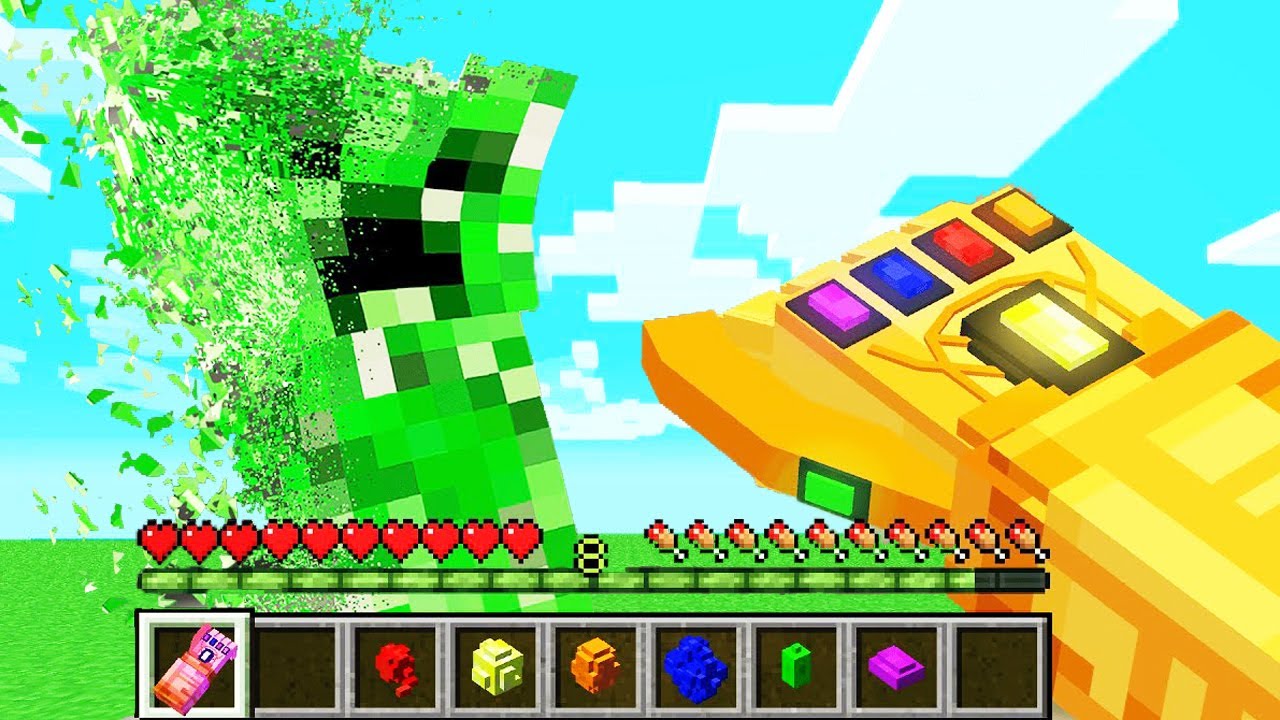 J’ai ajouté LE VRAI Gant de Thanos sur Minecraft… (trop bien) - YouTube