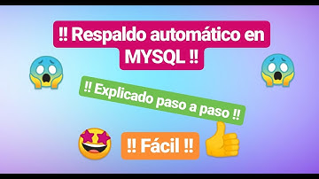 Respaldo total automático de bases de datos en MySQL