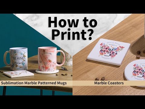 How to print Sublimation Marble Coaster with Cork