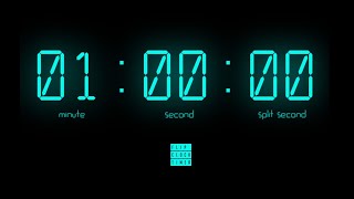 1 Minute Digital Timer ⏱️ Simple Digital Beeps ⚡ Futuristic LED Display