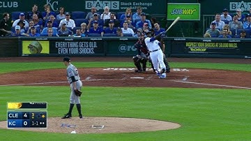 CLE@KC: Cain hammers a two-run shot in the 3rd