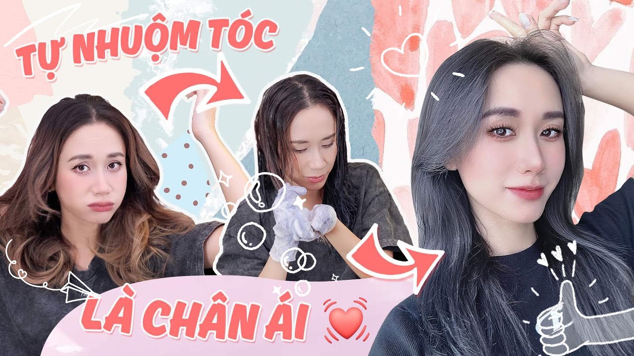 TỰ NHUỘM TÓC MÀU “CHÌM ẨN” CHO HỆ NGƯỜI BẤT ỔN 😂 HƯƠNG WITCH | DYE HAIR AT HOME