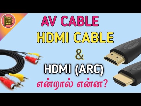 AV cable/ HDMI cable and HDMI ARC DIFFERENTS