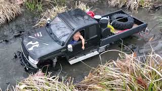 UNMUCKING STOPPABLE!!!  AXIAL SCX6 1/6th GIANT RIG tears it up in the muck!!