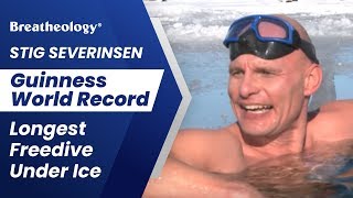 Stig Severinsen - Guinness World Record - Longest Freedive Under Ice (236 feet) - in SPEEDOS!