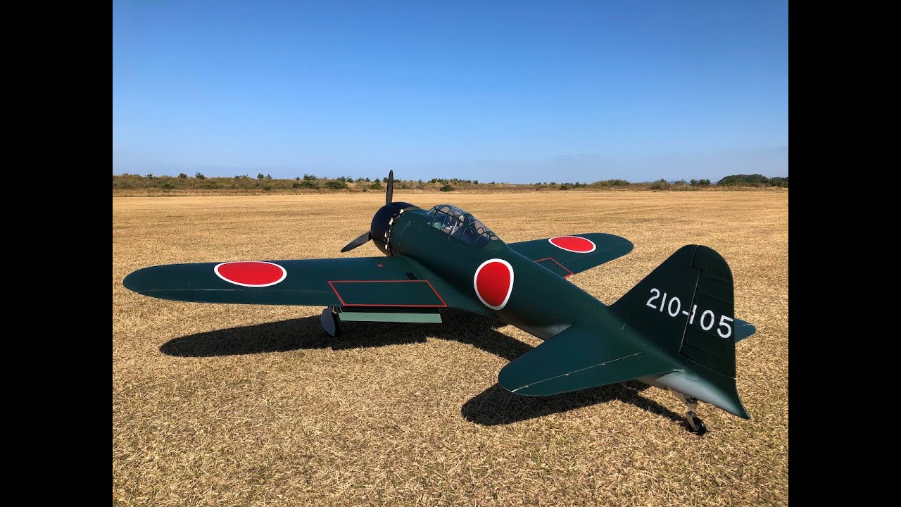 Big Scale RC Zero Fighter with Saito FG60R3 Radial Engine YouTube
