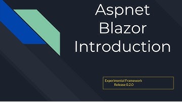 Aspnet Blazor Introduction