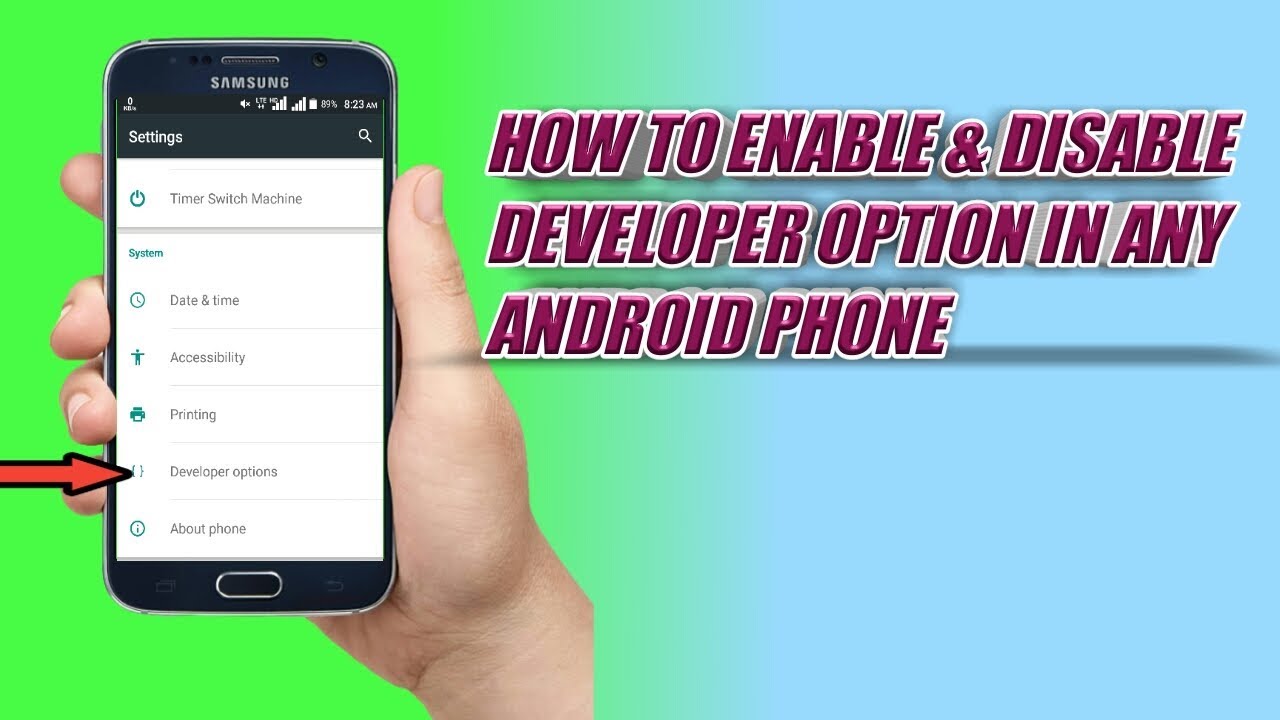 How to enable and disable developer option in any Android phone - YouTube