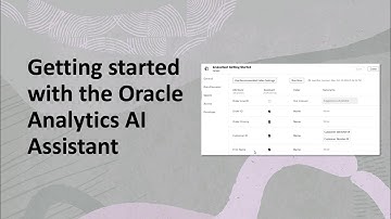 Getting started with the Oracle Analytics AI Assistant