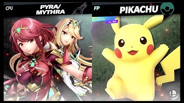Super Smash Bros Ultimate Amiibo Fights  – Pyra & Mythra #225 Pyra vs Pikachu Giant Battle