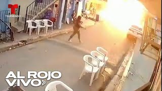 Explosión hace volar por los aires a unas personas en República Dominicana