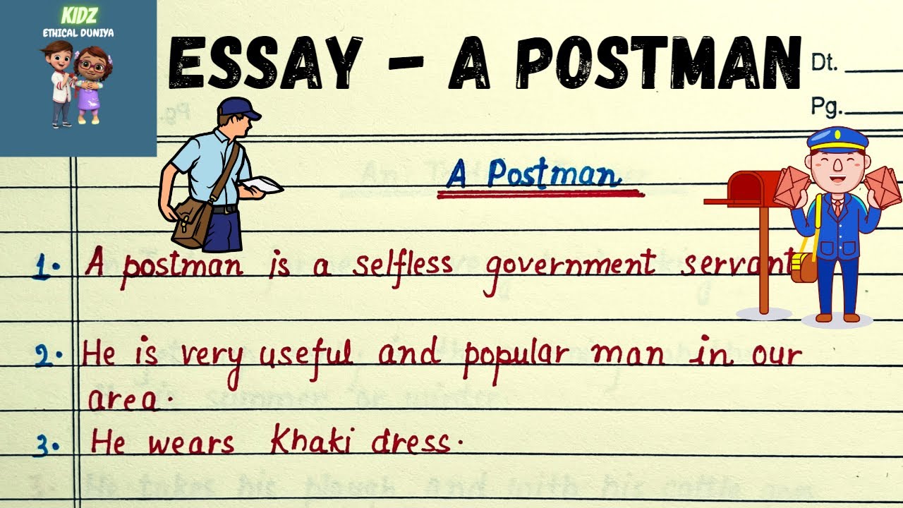 essay postman in english