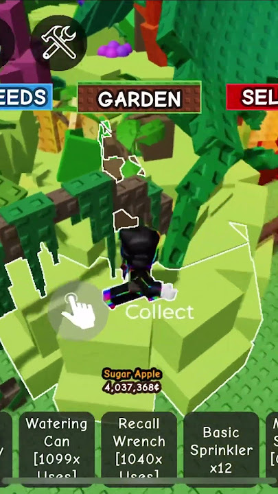 Checking my garden after 3h after placing a grandmaster sprinkler #gag #roblox#shorts#fyp