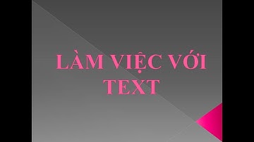 Làm việc với Text trong Photoshop