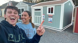 Buying CHEAPEST TINY HOME from HOME DEPOT!! (Convert SHED to HOUSE?!) screenshot 2
