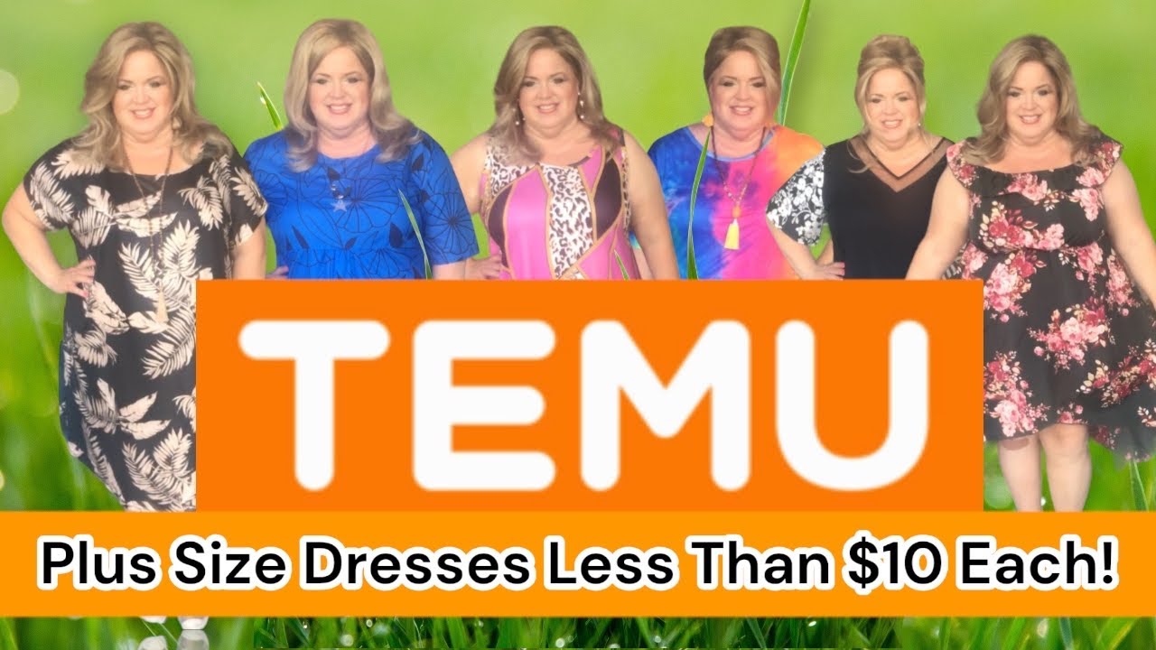 PLUS SIZE DRESSES at TEMU Under $10 Each! (Plus Size Try On Haul & Review)  