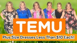PLUS SIZE DRESSES at TEMU Under $10 Each! (Plus Size Try On Haul \& Review)