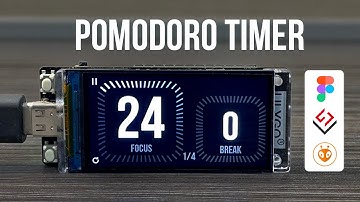 iOs widget style pomodoro timer on esp32 Lilygo T-DisplayS3 #esp32 #iot #lvgl #diy  #figma #ui #hmi