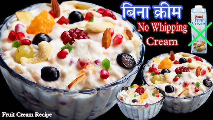 Fruit Cream Recipe फ्रूट क्रीम बनाने की विधि सीधी मारवाड़ी में Kaushalya Choudhary Recipe fruit salad