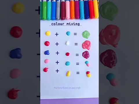 colour mixing #shorts #youtubeshorts #tonniartandcraft #art #satisfying #color