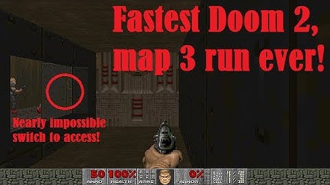 Doom 2: Map 03 The Gauntlet, WORLD SPEEDRUN RECORD by hitting a secret switch you can only use once!